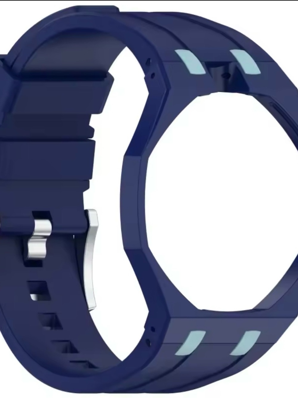 Silicone Strap+Pc blue case for AP royal pop swatch Pocket watch accessories